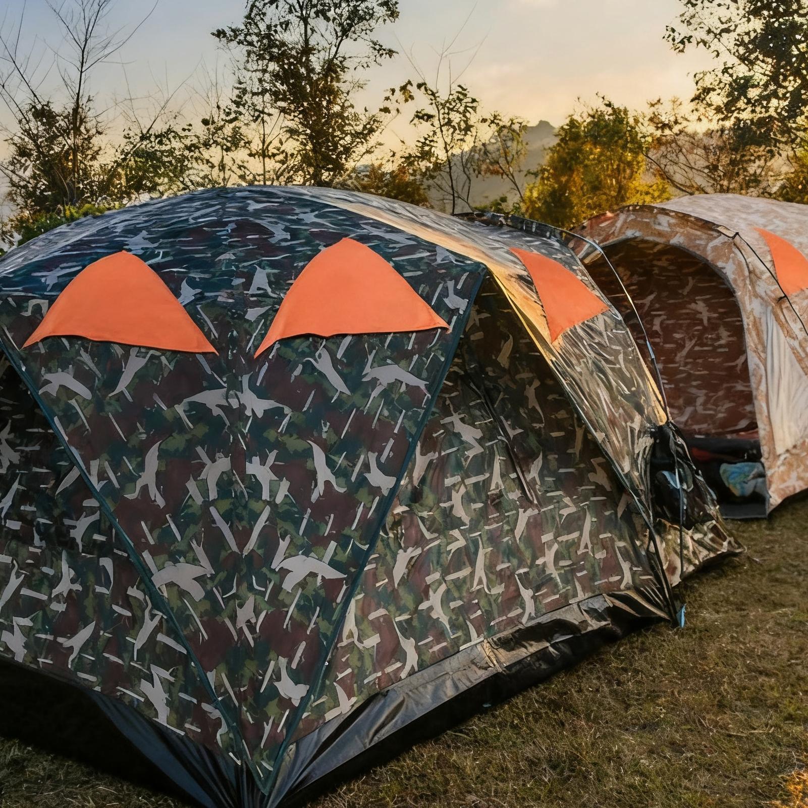 Outdoor Hunting Tent - Panel Magnetik Oranye Terang untuk Berburu,