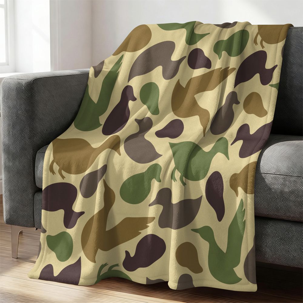 Hunting Outdoor Rug - Selimut Flanel Motif Bebek Lembut dan