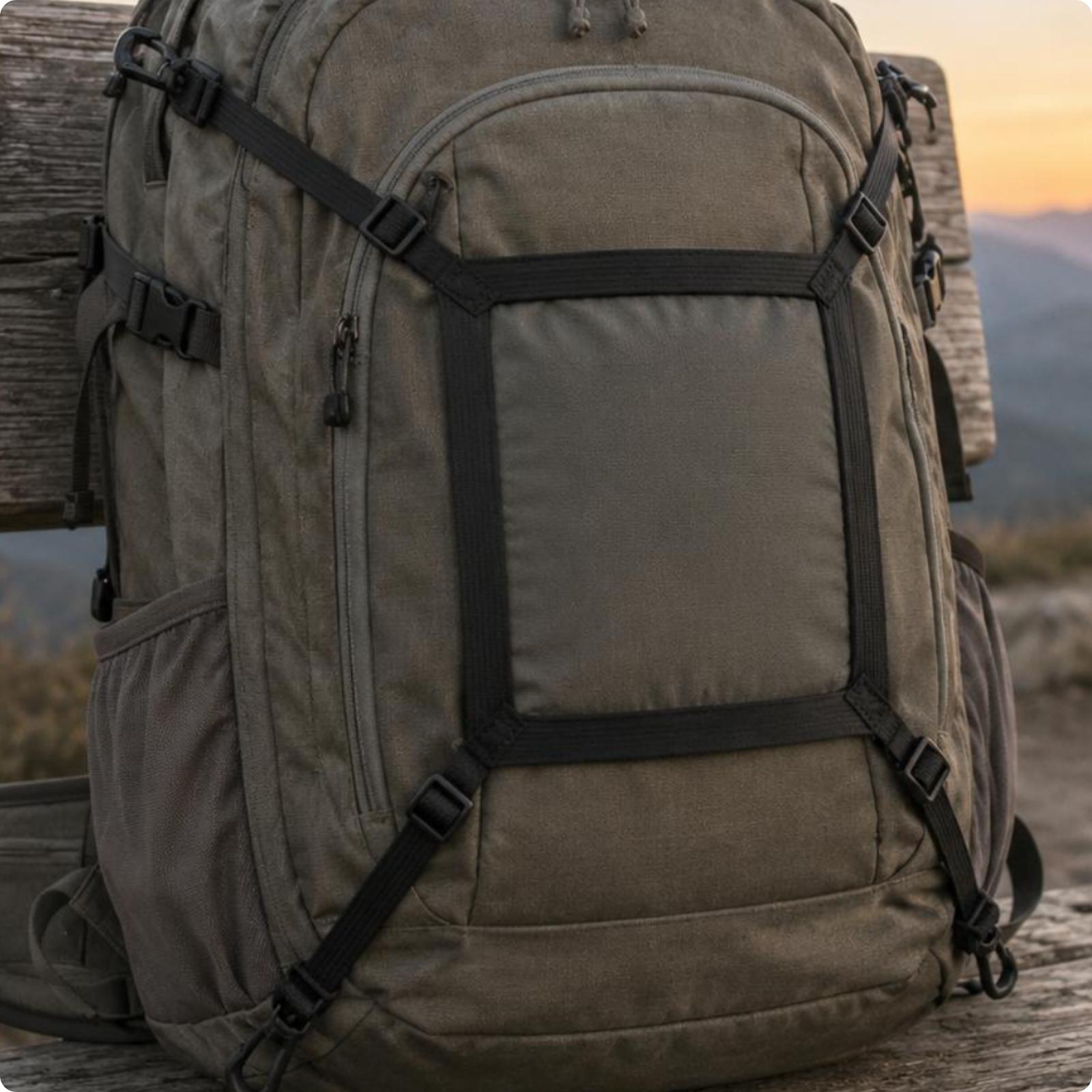 Outdoor Hunting Gear Store - Penyangga Helm untuk Ransel Desain Persegi