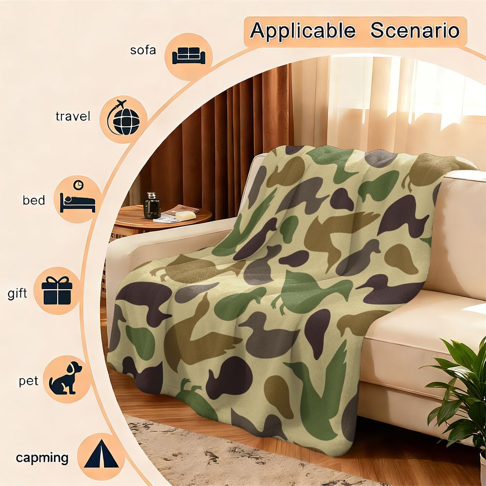 Selimut Flanel Motif Bebek Lem - Hunting Outdoor Rug ulasan dan harga